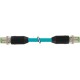 7700-51001-S4X0150 MURRELEKTRONIK M12 mâle droit / mâle droit X-cod. Gigabit TPE 4x2xAWG26 blindé bleu UL/CS..