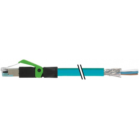 7700-74101-S4U0500 MURRELEKTRONIK RJ45 mâle 0º extrémité fils libre, Ethernet TPE 2x2xAWG24 blindé bleu UL/C..