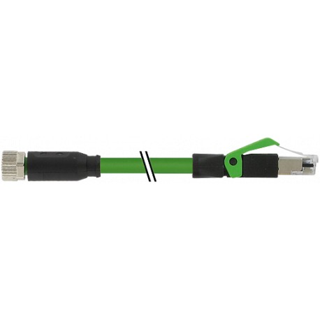 7000-89901-7910150 MURRELEKTRONIK M8 femelle droit / RJ45 mâle droit EtherCAT PUR 1x4xAWG26 blindé vert UL/C..