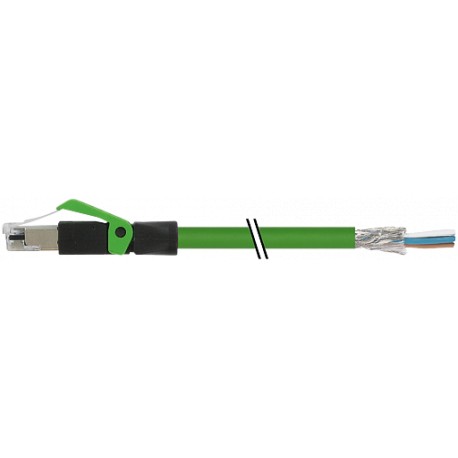 7000-74101-8002000 MURRELEKTRONIK RJ45 macho 0º extremo libre, Ethernet PVC 2x2xAWG22 apantallado verde UL/C..