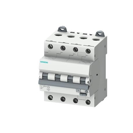 5SU1346-7FP20 SIEMENS interruptor dif./aut., 6 kA, 4P tipo A, 30 mA, curva C, In: 20 A Un: 400 V clase de li..