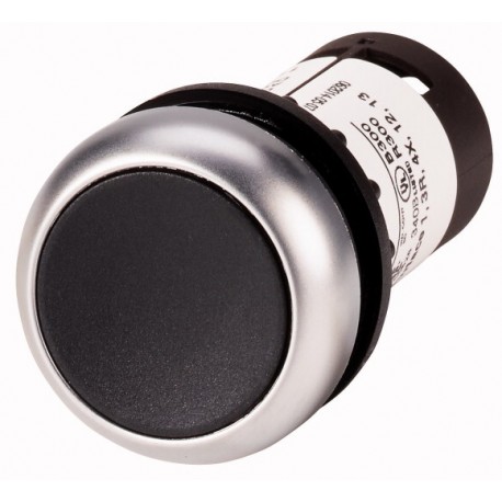 C22-D-S-K02 132439 EATON ELECTRIC Pushbutton, Flat, momentary, 2 NC, Screw connection, black, Blank, Bezel: ..