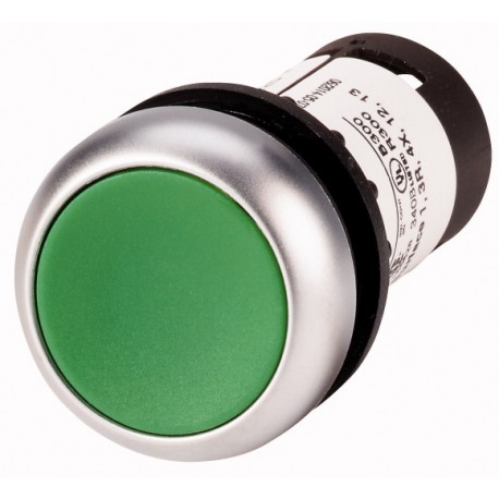 C22-D-G-K11 132429 EATON ELECTRIC Pushbutton, Flat, momentary, 1 NC, 1 N/O, Screw connection, green, Blank, ..