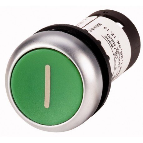 C22-DR-G-X1-K10 132472 EATON ELECTRIC Pushbutton, Flat, maintained, 1 N/O, Screw connection, green, inscribe..