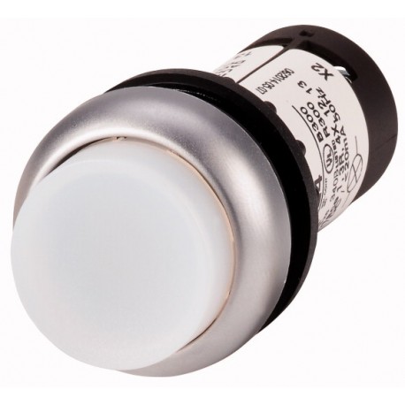 C22-DLH-W-K10-24 136653 EATON ELECTRIC Pulsante luminoso, Sporgenti, ad impulso, 1 contatto NA, collegamento..