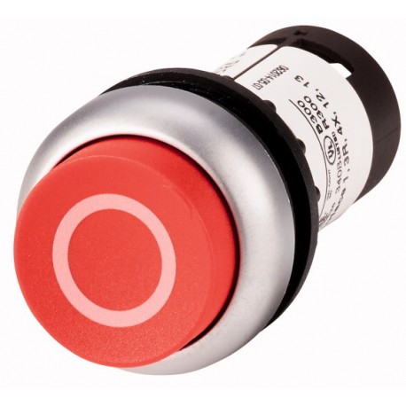 C22-DH-R-X0-K02 132448 EATON ELECTRIC Pushbutton, Extended, momentary, 2 NC, Screw connection, red, inscribe..