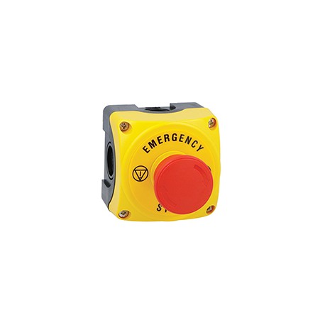 LPZP1B5600 LOVATO Clavier jaune avec bouton champignon LPCB6644 avec disque Emerg.