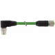 7000-44581-7930200 MURRELEKTRONIK M12 male 90° / M12 female 0° D-cod. shieldedPUR 1x4xAWG22 shielded gn UL/C..