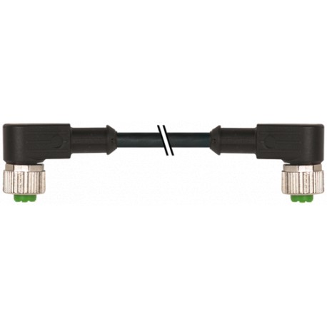 7000-40291-7320030 MURRELEKTRONIK M12 female 90° / M12 female 90° A-cod.PUR 5x0.34 bk UL/CSA+drag ch. 0.3m