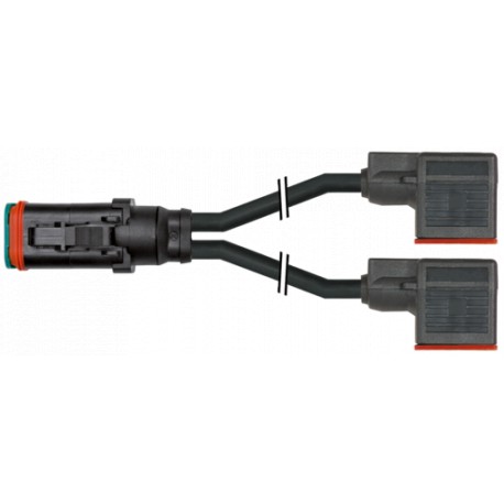 7072-77831-7540200 MURRELEKTRONIK Valve plug MDCY06-6s / 2x valve plug form A 18 mm PUR 2x0.75 bk UL/CSA+dra..