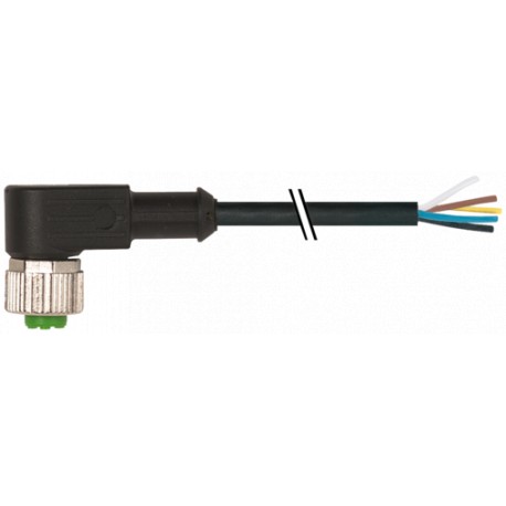 7000-12361-6154500 MURRELEKTRONIK M12 female 90° A-cod. with cablePVC 5x0.34 bk UL/CSA 45m