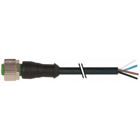 7000-12221-6346000 MURRELEKTRONIK M12 female 0° with cable PUR 4x0.34 bk UL/CSA+drag chain 60m