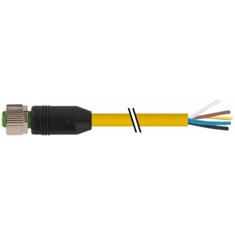 7700-12241-1620500 MURRELEKTRONIK M12 femelle 0° avec câble TPE 5x18AWG ye UL/CSA, ITC/PLTC 5.0m