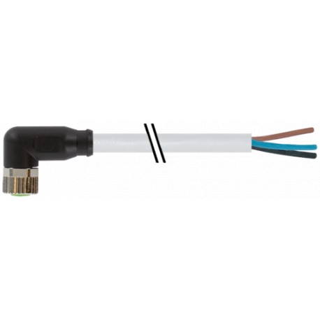 7000-08081-2300510 MURRELEKTRONIK M8 female 90° A-cod. with cablePUR 3x0.25 gy UL/CSA+drag ch. 5.1m