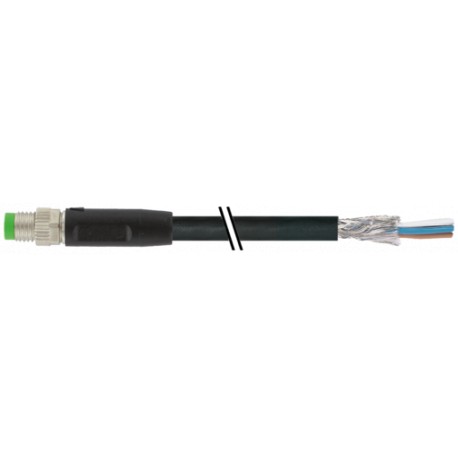 7000-08711-6012000 MURRELEKTRONIK M8 male 0° A-cod. with cable shieldedPVC 4x0.34 shielded bk UL/CSA 20m