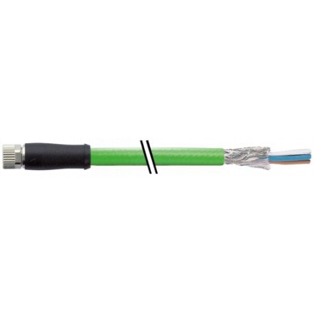 7000-09041-7960500 MURRELEKTRONIK M8 fêmea 0° blindada D-bacalhau. com cabo pur AWG22 blindado gn UL/CSA+dra..