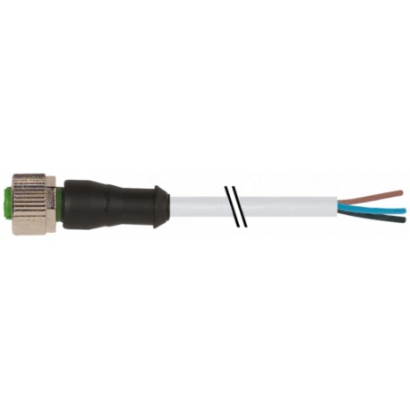 7000-12181-2330050 MURRELEKTRONIK M12 female 0° A-cod. with cablePUR 3x0.34 gy UL/CSA+drag ch. 0.5m