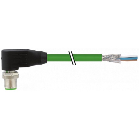 7000-14561-6590750 MURRELEKTRONIK M12 male 90° D-cod. with cable shieldedPUR 1x4xAWG22 shielded gn UL/CSA+dr..