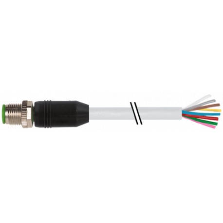 7000-17001-3770500 MURRELEKTRONIK M12 male 0° A-cod. with cablePUR 8x0.34 gy UL/CSA+robot+drag ch. 5m