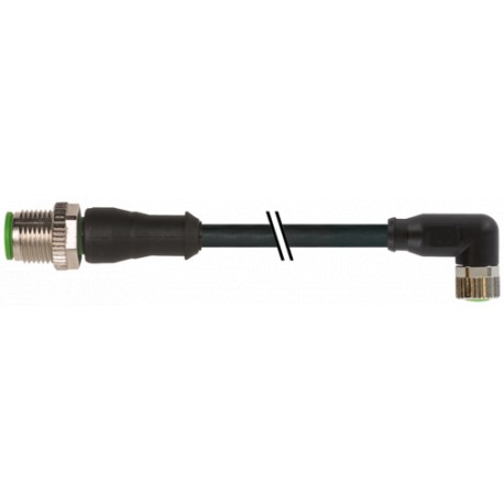 7000-40601-6300120 MURRELEKTRONIK M12 male 0° / M8 female 90° A-cod.PUR 3x0.25 bk UL/CSA+drag ch. 1.2m