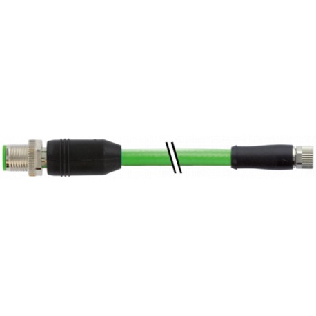 7000-86381-7960060 MURRELEKTRONIK M12 macho 0° / M8 fêmea 0° d-armored bacalhau. PUR AWG22 blindado gn UL/CS..