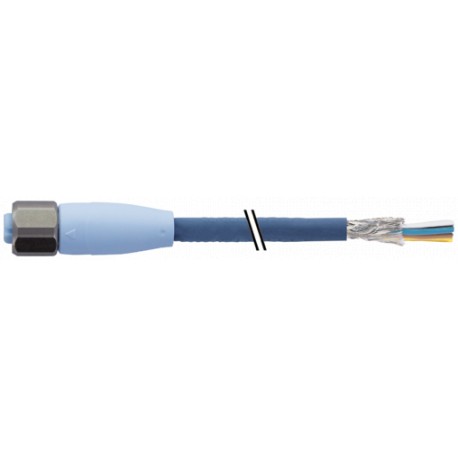 7024-13221-3722000 MURRELEKTRONIK M12 female 0° A-cod. with cable shielded F&B ProTPE-S 5x0.34 shielded bu U..