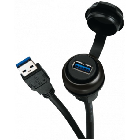 4000-73000-0150001 MURRELEKTRONIK MSDD Pass-Through USB 3.0 Form A, 0,6 m Kabel, Design schwarzNeutraler Dec..
