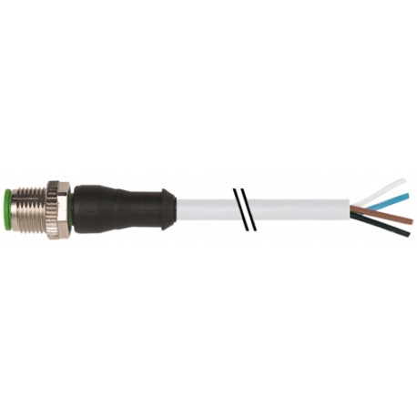 7000-12021-2340330 MURRELEKTRONIK M12 male 0° A-cod. with cablePUR 4x0.34 gy UL/CSA+drag ch. 3.3m