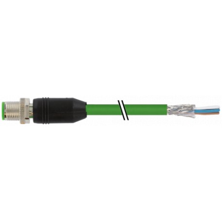 7000-15501-8311600 MURRELEKTRONIK M12 male 0° Y-cod. with cable shieldedPUR AWG20/26 shielded gn UL/CSA+drag..