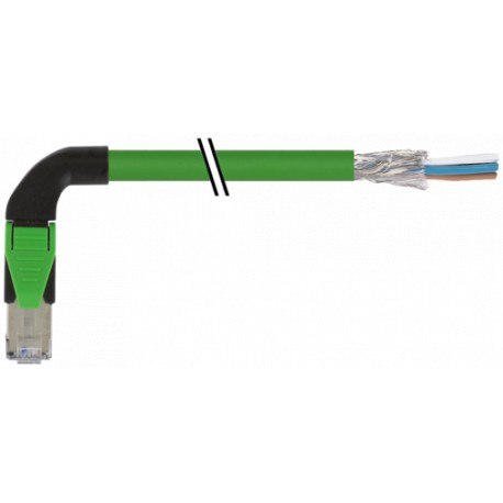 7000-74261-7940500 MURRELEKTRONIK RJ45 male 90° left with cable shieldedPUR 2x2xAWG22 shielded gn UL/CSA 5m