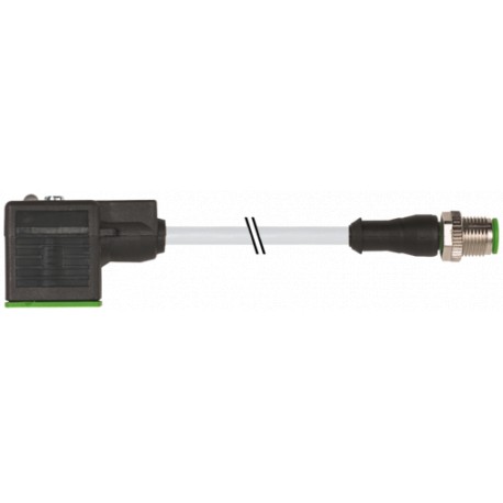 7002-40881-2360100 MURRELEKTRONIK M12 female 0° A-cod. with cablePUR 3x0.75 gy UL/CSA+drag ch. 1m