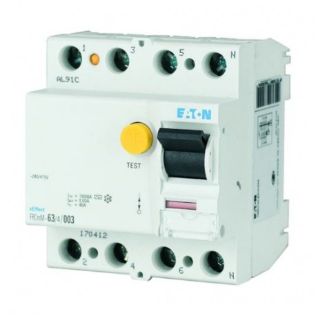 FRCmM-100/4/003-A-400 304194 EATON ELECTRIC Fehlerstromschutzschalter (FI-Schutzschalter), 100 A, 4 p, 30 mA..