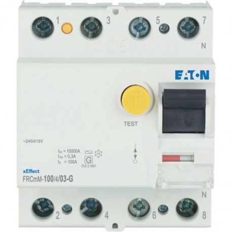 FRCMM-100/4/03-G 170381 EATON ELECTRIC Residual current circuit breaker (RCCB), 100A, 4p, 300mA, type G
