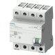 5SV3342-4KK60 SIEMENS interruptor diferencial, 4 polos, tipo B, In: 25 A, 30 mA, 6 mA DC, Un AC: 400 V, inst..