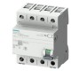 5SV3344-4KK60 SIEMENS interruptor diferencial, 4 polos, tipo B, In: 40 A, 30 mA, 6 mA DC, Un AC: 400 V, inst..