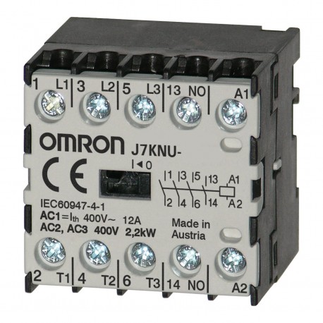 J7KNU-05-4 90 J7KN9821H 668441 OMRON Микроконтактор, 4-полюсный (NO), 2,2 кВт, 12 А AC1 (до 440 В), 90 В пер..