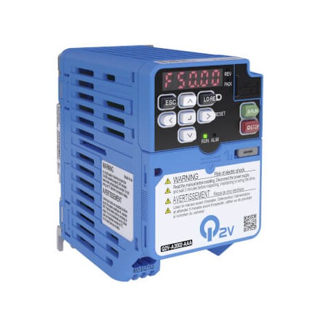 Q2V-A2006-BAA AA058323M 702674 OMRON Q2V 200V INVERSOR, ND: 6 A / 1,1 kW, HD: 5 A / 0,75 kW, sem filtro EMC ..
