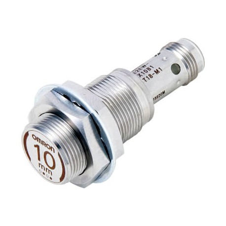 E2EW-X10B3T18-M1 E2EW0187M 702367 OMRON Sensor de proximidade, indutivo, corpo longo de níquel-latão, M18, b..