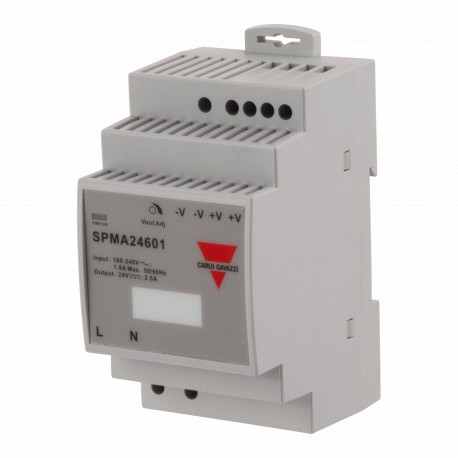 SPMA12601 CARLO GAVAZZI Formato modular de fase única, Din Rail Série Spma, Saída 12 Vdc Carcaça de Plástico