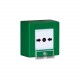 BREAK GLASS CALL POINT GREEN 2495-V PULSANTE A ROTTURA VETRO VERDE CON LED EATON ELECTRIC Interruptor de pro..
