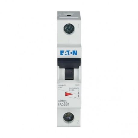 FAZ-Z6/1 278623 EATON ELECTRIC Автоматический выключатель 6А, кривая отключения Z, 1 полюс, откл. способност..