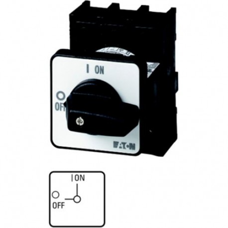 P1-25/EZ/HI11 048371 0001456531 EATON ELECTRIC On-Off switch, 3 pole + 1 N/O + 1 N/C, 25 A, centre mounting