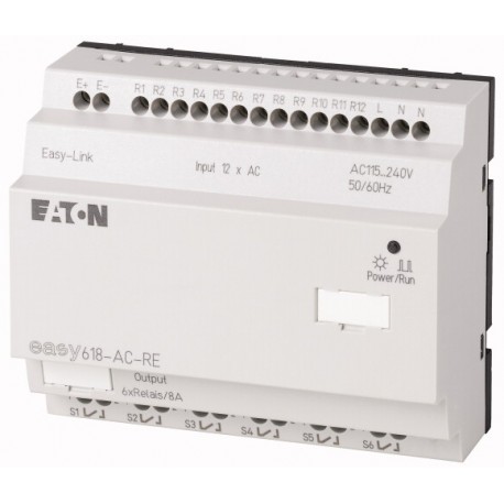 EASY618-AC-RE 212314 0004520945 EATON ELECTRIC Ein-/Ausgangserweiterung, 240VAC, 12DI, 6DO-Relais, easyLink