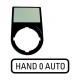 M22S-ST-D12 216493 M22S-ST-D12Q EATON ELECTRIC Шильдик "HAND-0-AUTO" с держателем 30х50, цвет черный