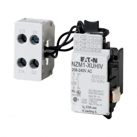 NZM1-XUHIV380-440AC 259541 EATON ELECTRIC Undervoltage release, 380-440VAC,  +2early N/O