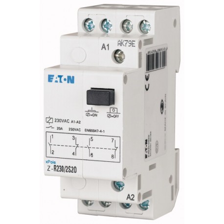 Z-R23/4O 101910 EATON ELECTRIC Installation relay, 24 V DC, 4 N/C, 20A, 1HP