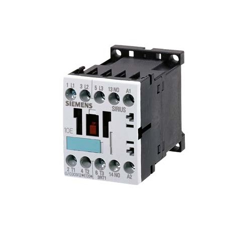  3RT1015-1AC11 SIEMENS CONTACT., 3-PH. 3KW / 400V, 1 NO 24 V AC, 60 Hz, 3-POLE, TAILLE S00, VISSER