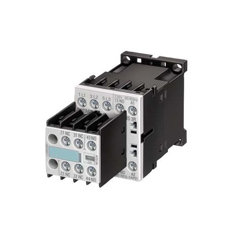 3RT1016-1BB44-3MA0 SIEMENS CONTACTEUR, AC-3, 4KW / 400V, 2NO + 2NC, PERMANENTE. JOINTED, 24V DC, 3-POLE, TA..