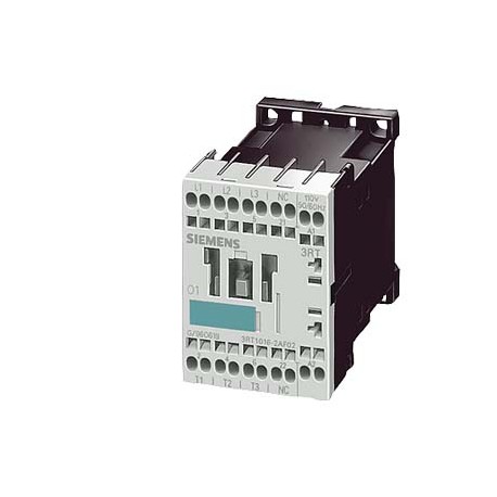 3RT1016-2AF02 SIEMENS CONTACTEUR, AC-3 4 KW / 400 V, 1 NC, CA 110 V, 50 Hz, 3-POLE, TAILLE S00, CAGE CLAMP ..