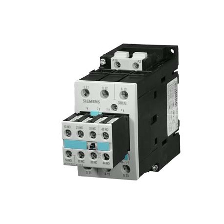 3RT1036-1BE44 SIEMENS Power contactor, AC-3 50 A, 22 kW / 400 V 60 V DC, 2 NO + 2 NC 3-pole, Size S2, Screw ..